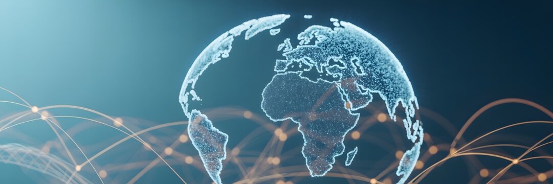 High-Tech Global Network Visualization - Powered by Adobe
