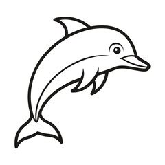 dolphin isolated on white