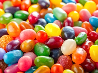 Colorful jelly bean assortment