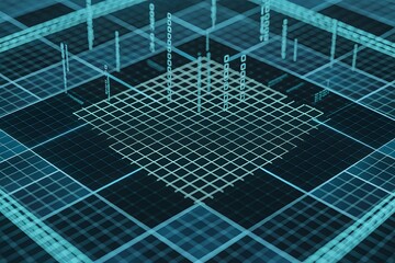 Floating Binary Code Holographic Grid