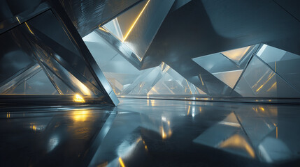 SF的な反射空間と光の構造