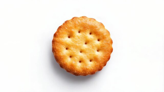 Snack cracker on plate.
