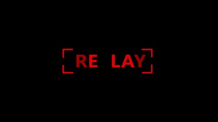 Replay Text Animation Black Color On Transparent Background. 4K Video - Powered by Adobe