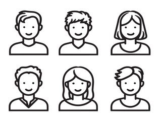 Clean People Infographics Symbol Outline Vector Illustration