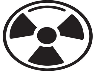 Elegant Radiation Symbol Minimal Line Art Vector Illustration