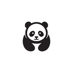 creative panda icon vector art