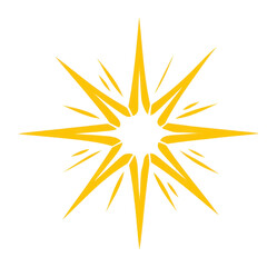 Obraz premium PNG Sun with ray icon symbol decorative geometric.