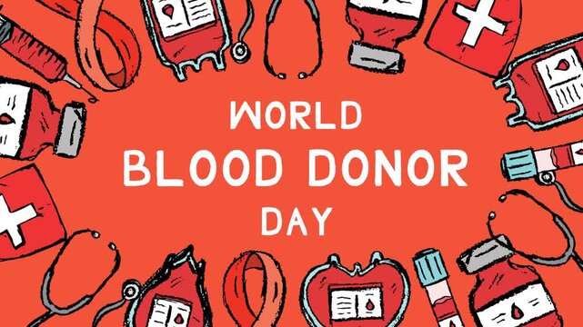 World Blood Donor Day animated background
