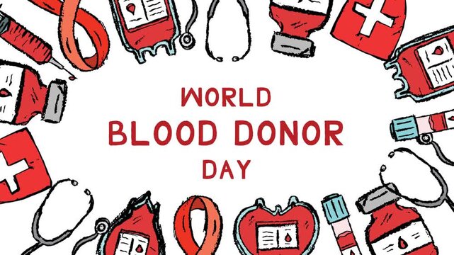 World Blood Donor Day animated background