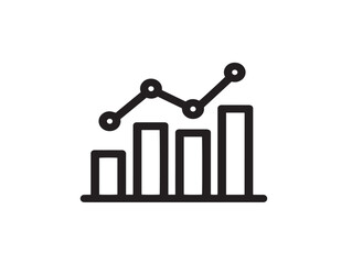 Creative Statistics Infographic Data Symbol Minimal Line Art Vector