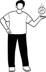 cute cartoon character illustration of people.