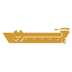 Fototapeta premium Icon Fishing boat gold