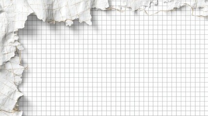 Torn Paper Background with Grid Pattern, Blank Space for Text, Creative Design Element, Perfect for Mockups, Advertisements, Presentations, and More