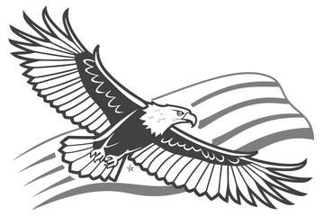 Polar Bear in Temperate Landscape Vector Illustration