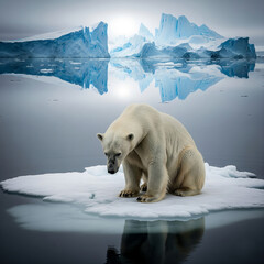 polar bear in the arctic