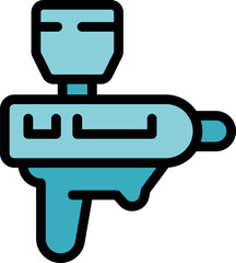 Paintball marker with hopper attached, ready for a thrilling game