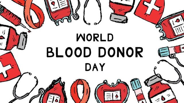 World Blood Donor Day animated background