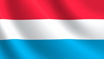 Fototapeta premium Luxembourg flag, red-white-light blue stripes, national symbol with fabric texture