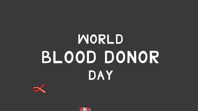 World Blood Donor Day animated background