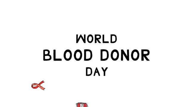 World Blood Donor Day animated background