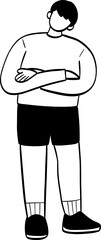 hand drawn cute cartoon illustration of people.