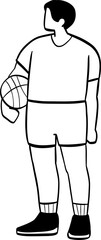 hand drawn cute cartoon illustration of people.