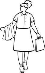 hand drawn cute cartoon illustration of people.