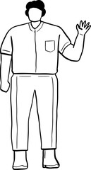 hand drawn cute cartoon illustration of people.