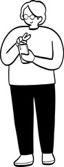 hand drawn cute cartoon illustration of people.
