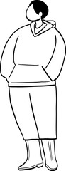 hand drawn cute cartoon illustration of people.