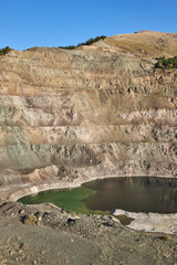 Mineral deposit, lead mining in open pit