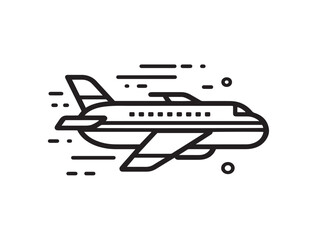 Elegant Travel Poster Symbol Stylish Outline Vector Illustration Icon