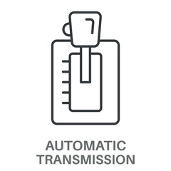 Automatic Transmission Outline Concept Simple Style Design Vector