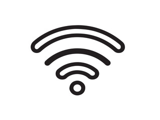 Stylish Wifi Symbol Icon Modern Line Art Vector Illustration