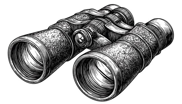 Vintage binoculars graphic