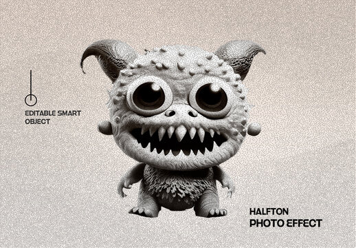 Halftone Photo Effect