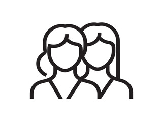 Professional Women Symbol Concept Minimal Line Art Vector Design