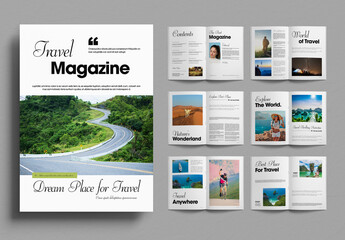Travel Magazine Template Layout