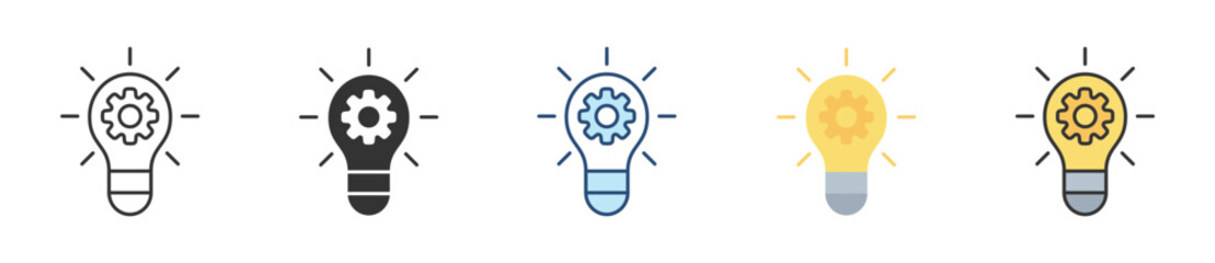 Strategy Icon Set Multiple Style Collection