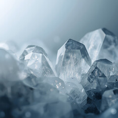 Crystalline Data Bloom &mdash; Abstract Geometric Crystal Background with Digital Circuit Patterns