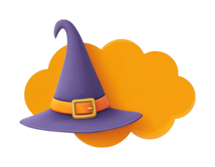 PNG Whimsical witch hat illustration.