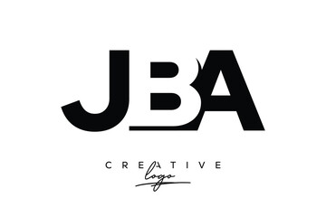 JBA Creative Minimalistic Negative Space Latter Logo with Modern Monogram for Branding and Business Letter mark Logo with Initial Letters Logo Design for Branding.	