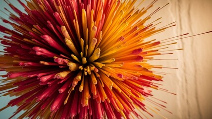 Obraz premium Vibrant Burst of Color A Detailed CloseUp.