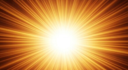 Obraz premium Radiant golden burst of energy light emanating from central focal point creating dynamic visuals