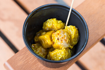 Hong Kong style dim sum shumai snack