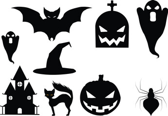 Fototapeta premium halloween icons set