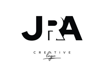 JRA Creative Minimalistic Negative Space Latter Logo with Modern Monogram for Branding and Business Letter mark Logo with Initial Letters Logo Design for Branding.	