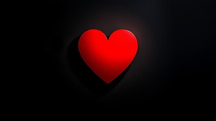 Red heart shape against a dark textured background, conveying deep emotional resonance.