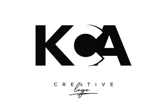 KCA Creative Minimalistic Negative Space Latter Logo with Modern Monogram for Branding and Business Letter mark Logo with Initial Letters Logo Design for Branding.	