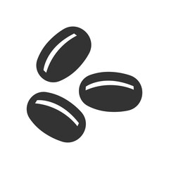 Minimalist Coffee Bean Symbol Vector Illustration for Logo and Branding